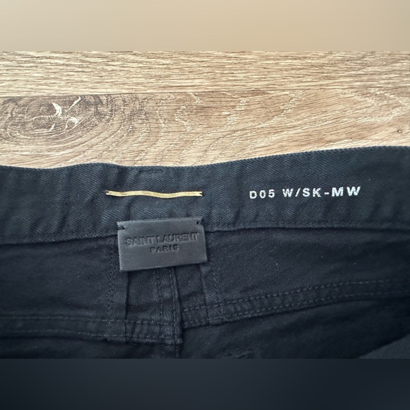 Saint Laurent Medium Waist Black Skinny Leg Jeans NWT - Picture 7 of 9